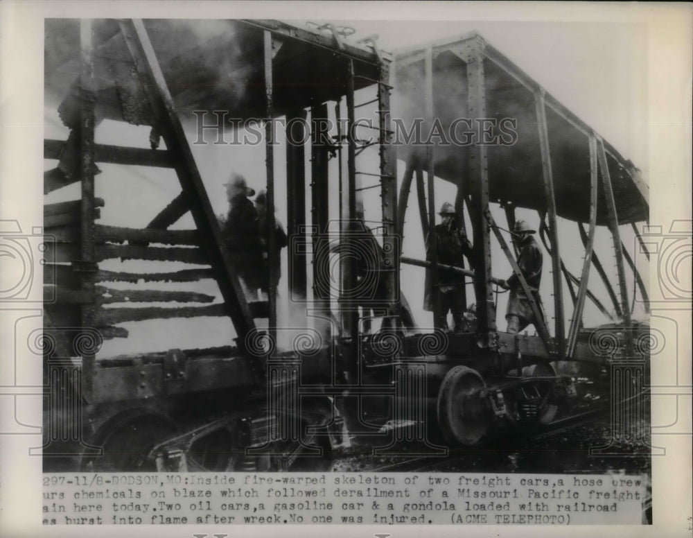 1948 Press Photo Wreckage from a train boiler explosion in S.C. - Historic Images