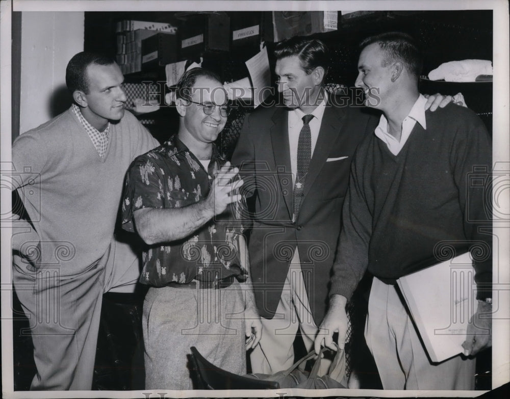1955 White Sox mgr Marty Marion,J Groth,C Courtney, B Chakales - Historic Images