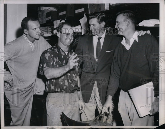 1955 White Sox mgr Marty Marion,J Groth,C Courtney, B Chakales - Historic Images