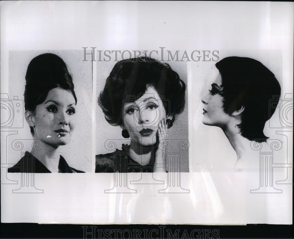 1960 Press Photo Women model bouffant hairstyles & shorter cuts - nea20757 - Historic Images