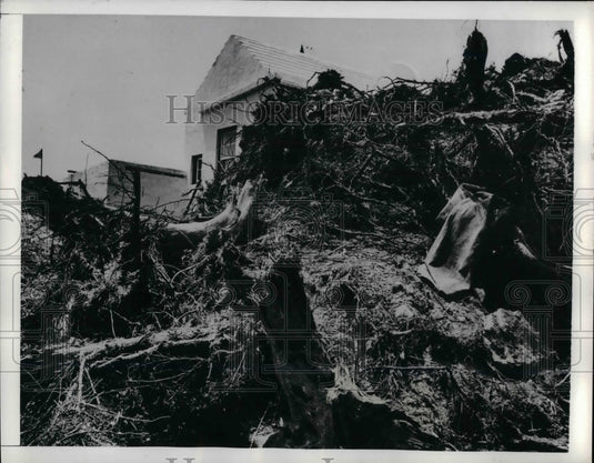 1941 Press Photo Long Bird Island  High Winds in November - Historic Images