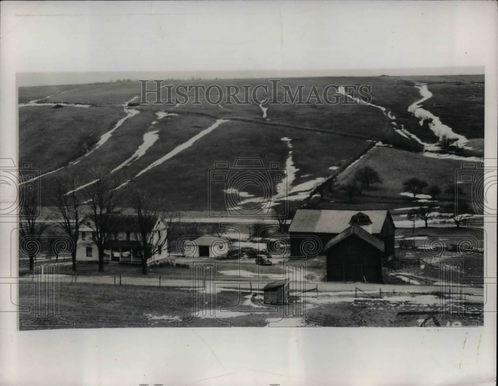 1949 Press Photo Flood Control New York Farm - nea21123 - Historic Images