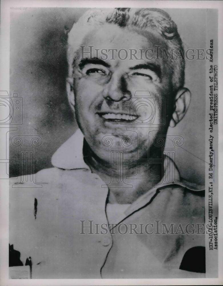 1953 Press Photo Ed Doherty, Elected President of the American Associa ...
