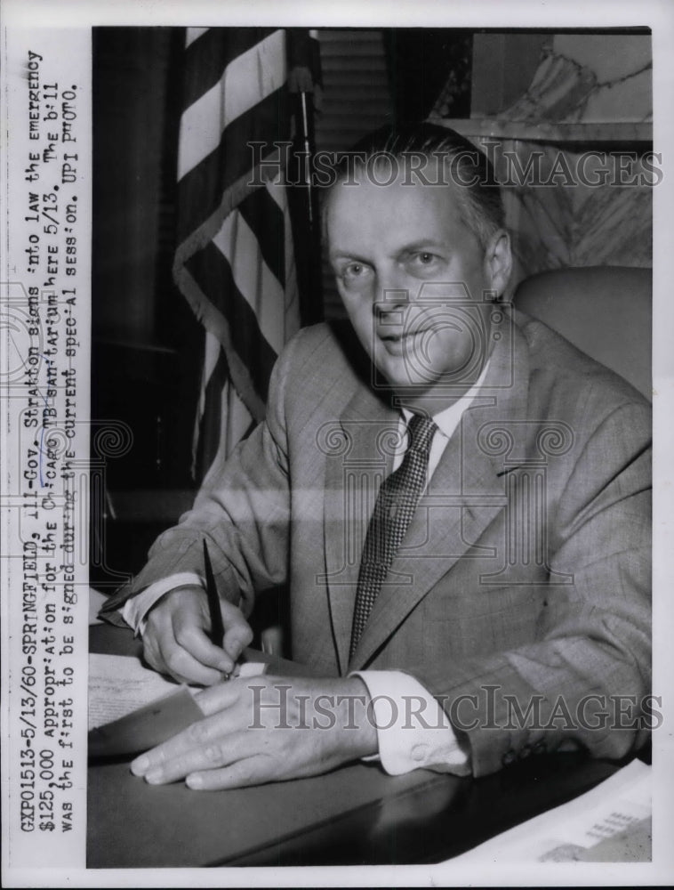 1960 Governor Stratton of Illinois  - Historic Images