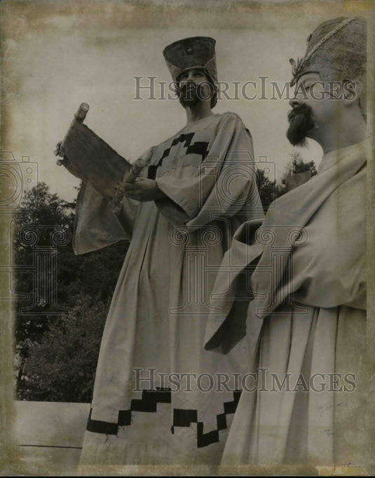 1972 Playing Role of Priests Daniel Bundy & Kent Brumie - Historic Images