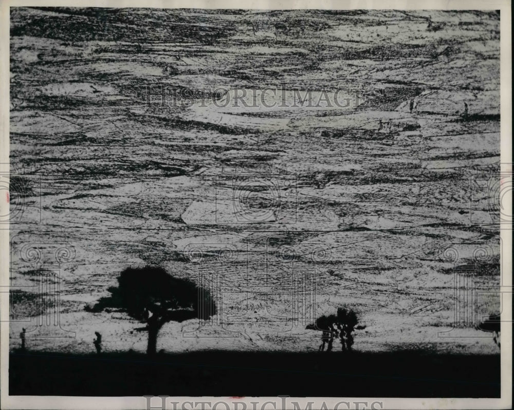 1953 Press Photo Artitst Conception of Landscape - nea22342 - Historic Images