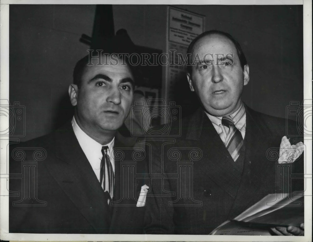 1938 Press Photo Col. Martin Snyder and Attorney Jerry Giebler Filed for new Tri - Historic Images