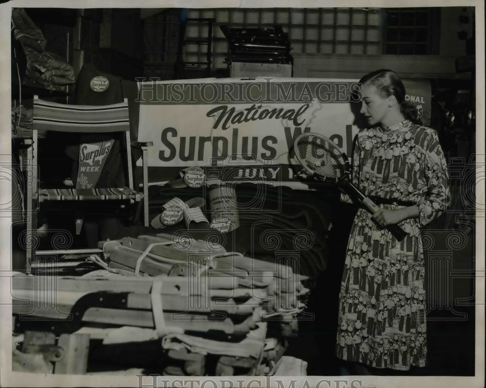 1947 National Surplus Week Nina Foch The Guilt of Janet Ames - Historic Images