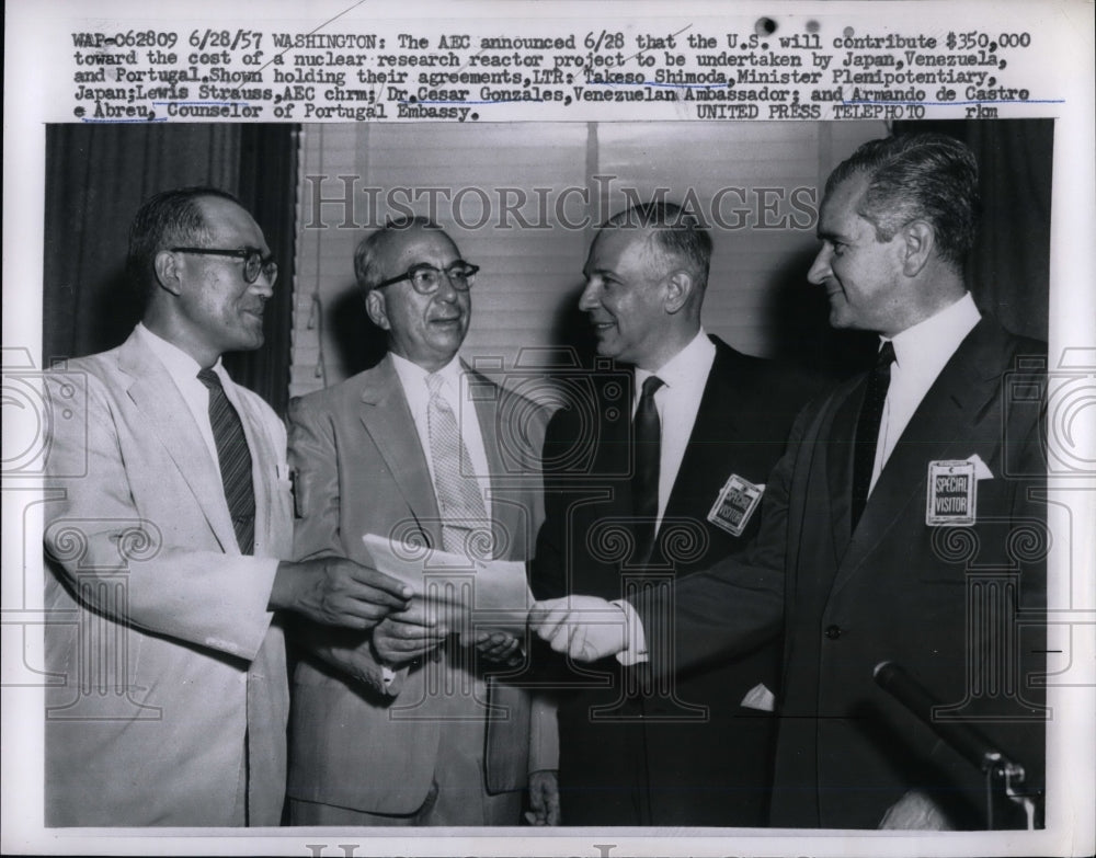 1957 US To Contribute $350,000 To Foreign Nuclear Reactor Project - Historic Images