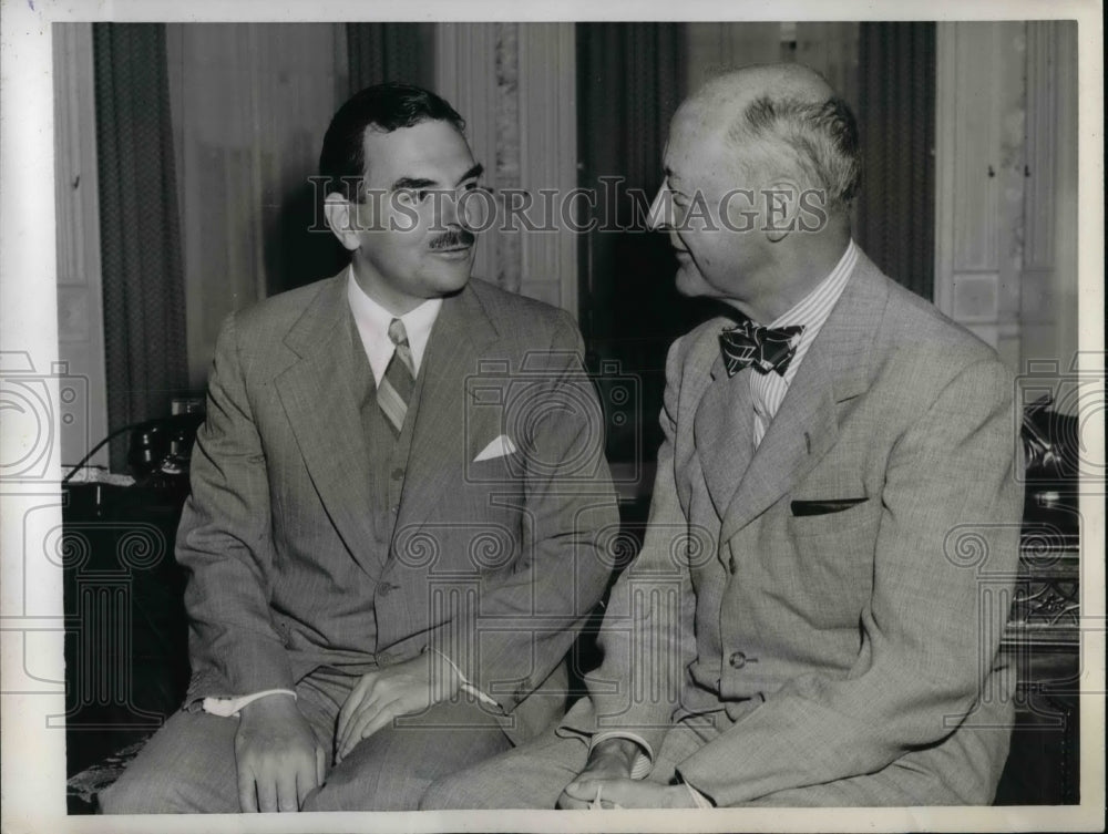 1944 Press Photo Gov. Thomas E. Dewey, Rep. James W. Wadsworth - nea22428 - Historic Images
