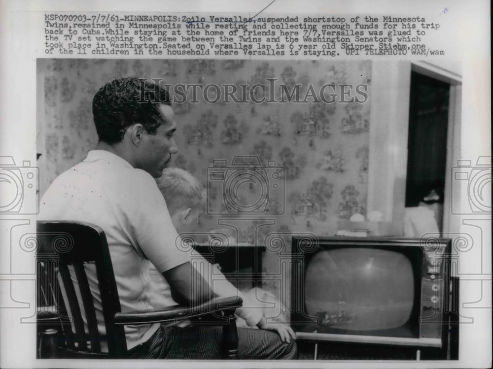 1961 Zoilo Versalles of the Minnesota Twins at Home - Historic Images