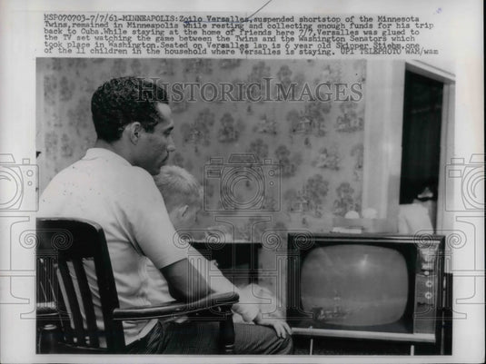 1961 Zoilo Versalles of the Minnesota Twins at Home - Historic Images
