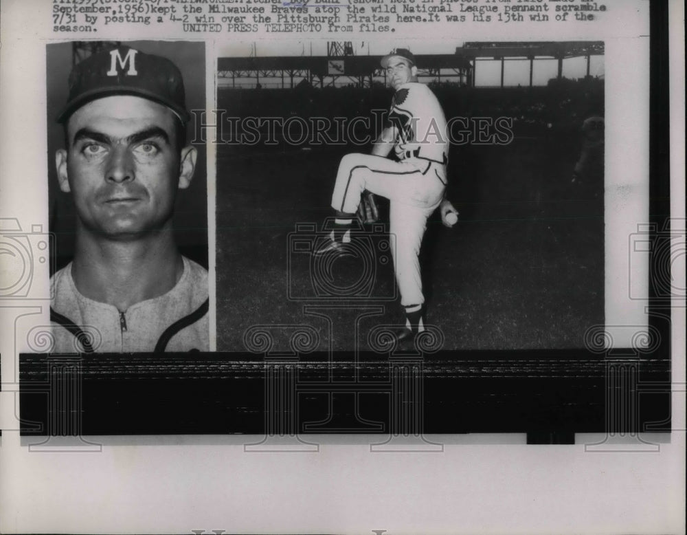 1957 Milwaukee Braves and Pittsburgh Pirates Game  - Historic Images