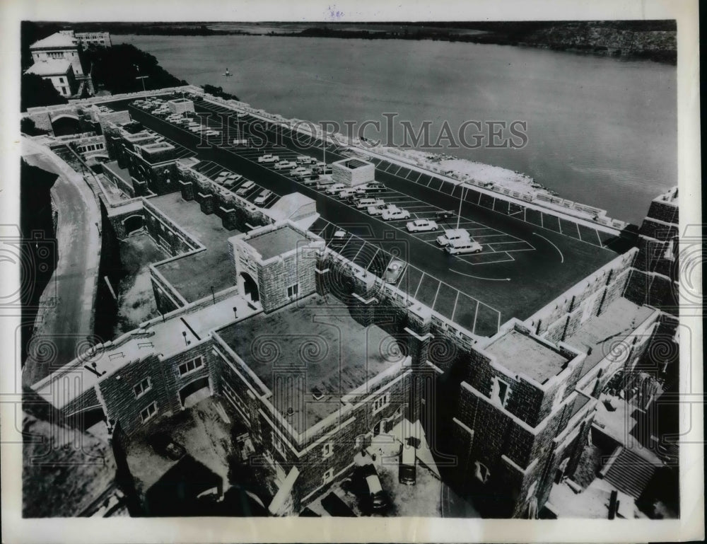 1959 Press Photo Air View Of Top Of Thayer Hall After Reconstruction - nea23050 - Historic Images