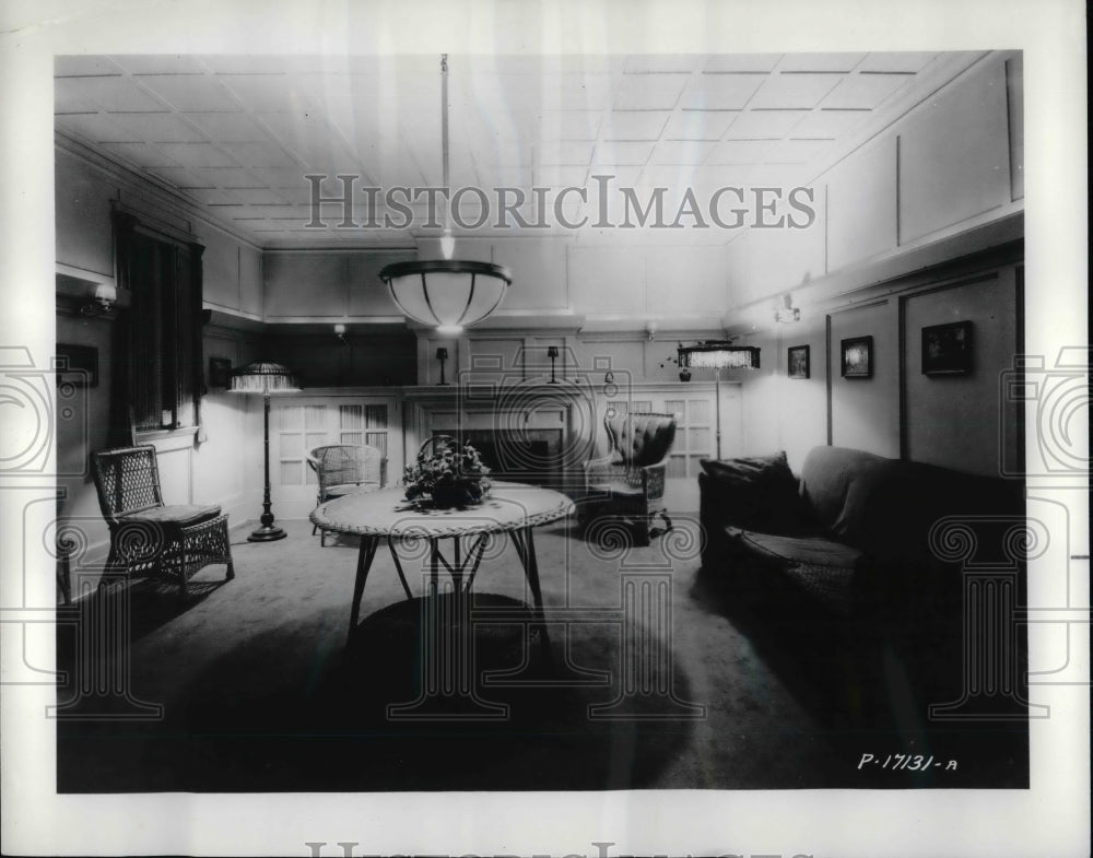 1963 One of the early living room areas, Nela Park  - Historic Images