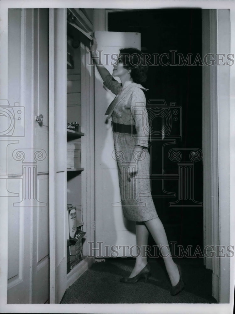 1959 Press Photo Supply Closet - nea23664 - Historic Images
