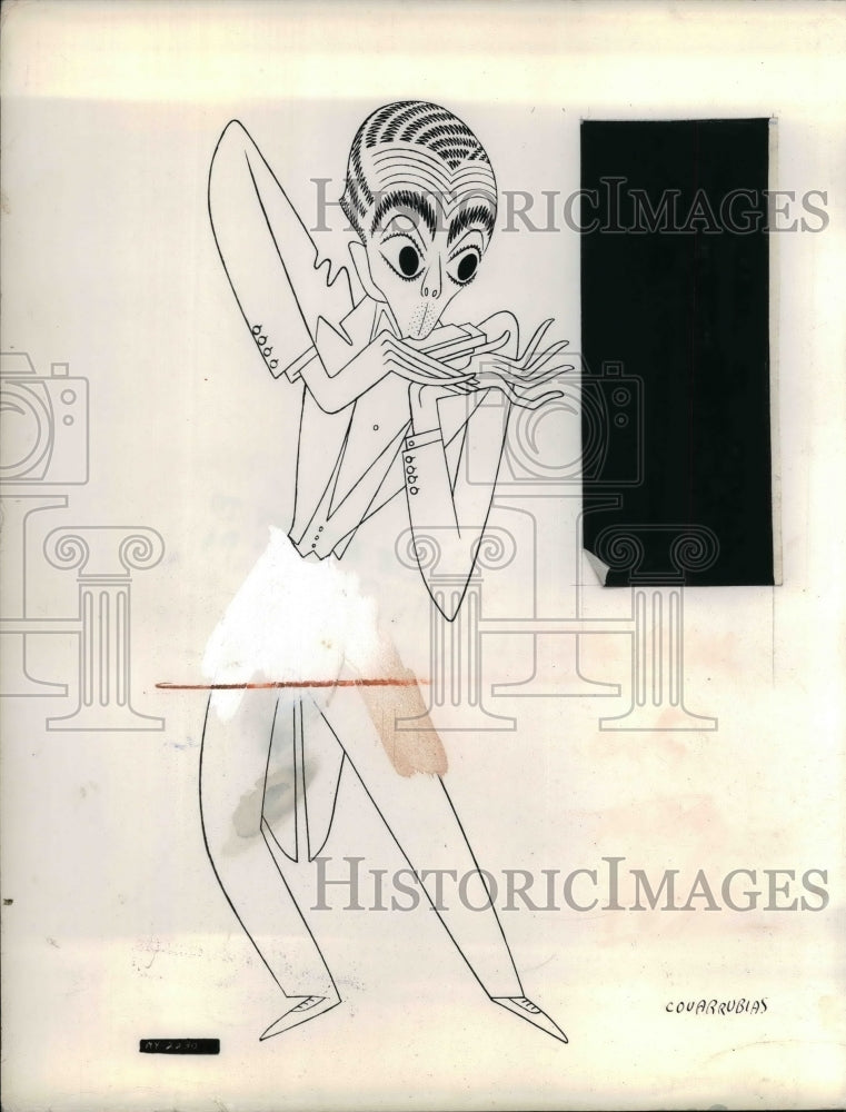1947 Press Photo A cartoon drawing for a news story - Historic Images