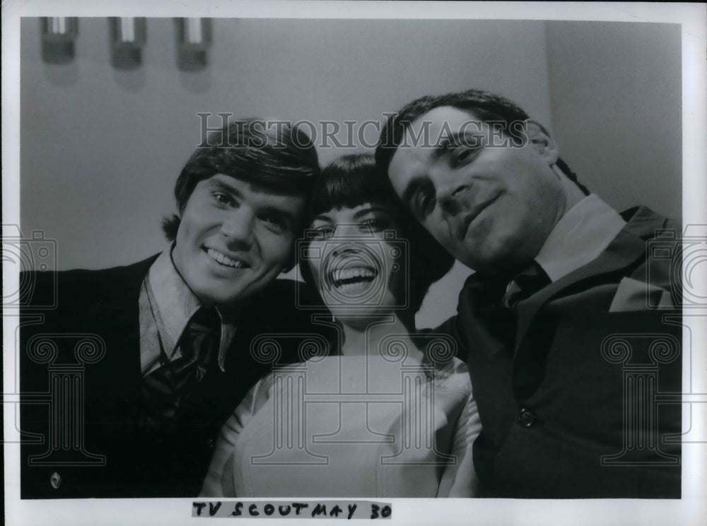 1969 entertainers John Davidson, Mireille Mathieu, Rich Little - Historic Images