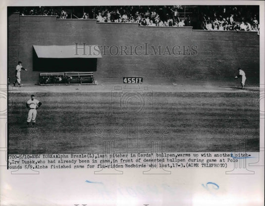 1951 Press Photo Alpha Brazle, Irv Dusak, St. Louis Cardinals-Historic Images