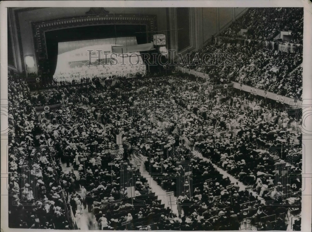 1936 Press Photo Democratic Convention Hall Philadelphia Sen. Alben W. Barkley-Historic Images