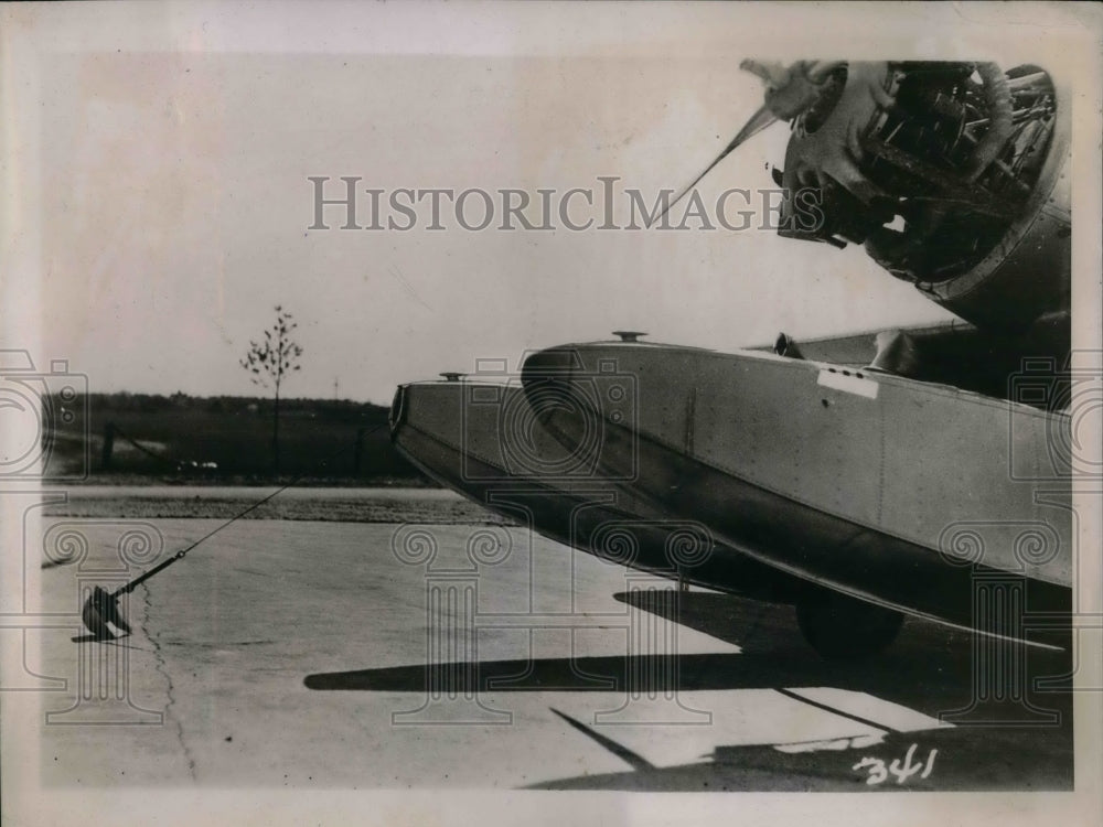 1936 Press Photo Seversky Anchor Release form Nose of Pontoon - Historic Images