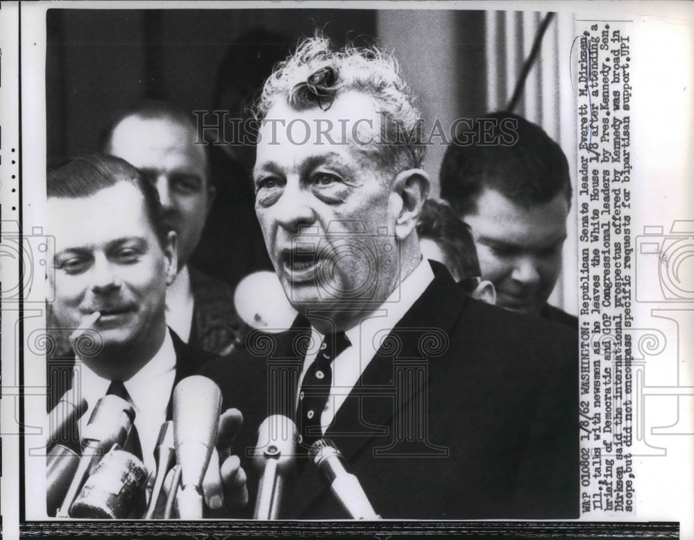 1962 Republican Senate Leader Senator Everett Dirksen of Illinois - Historic Images