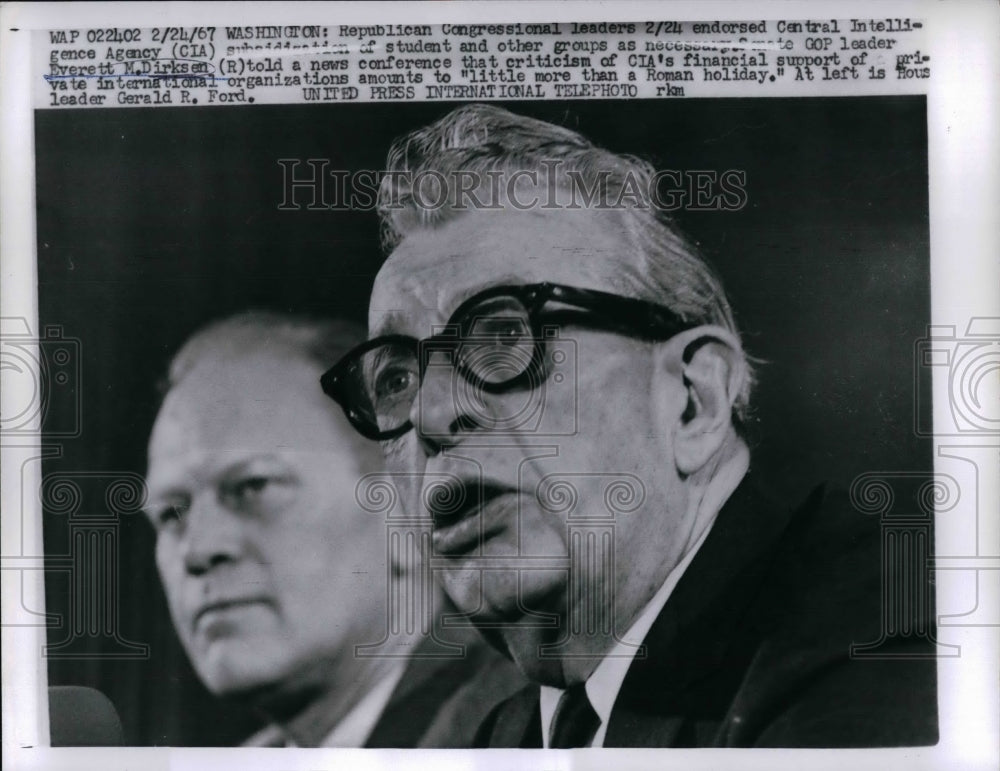 1967 Press Photo Senator Everett Dirksen of Illinois GOP Leader - nea25170 - Historic Images