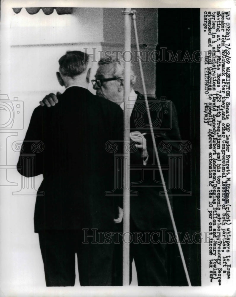 1969 Press Photo US Senator Everett M. Dirkson, US Representative John McCormack - Historic Images