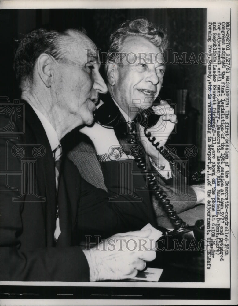 1961 Mike Mansfield, Everett Dirksen  - Historic Images