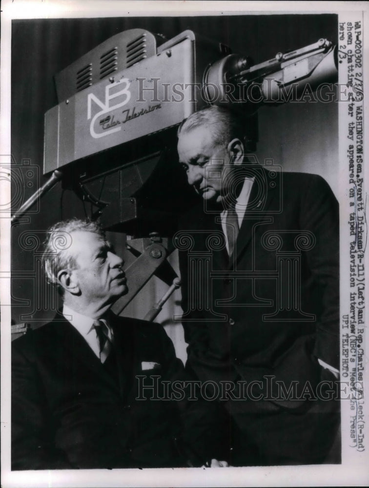 1963 Sen. Everett Dirksen & Rep. Charles Halleck on "Meet the Press" - Historic Images