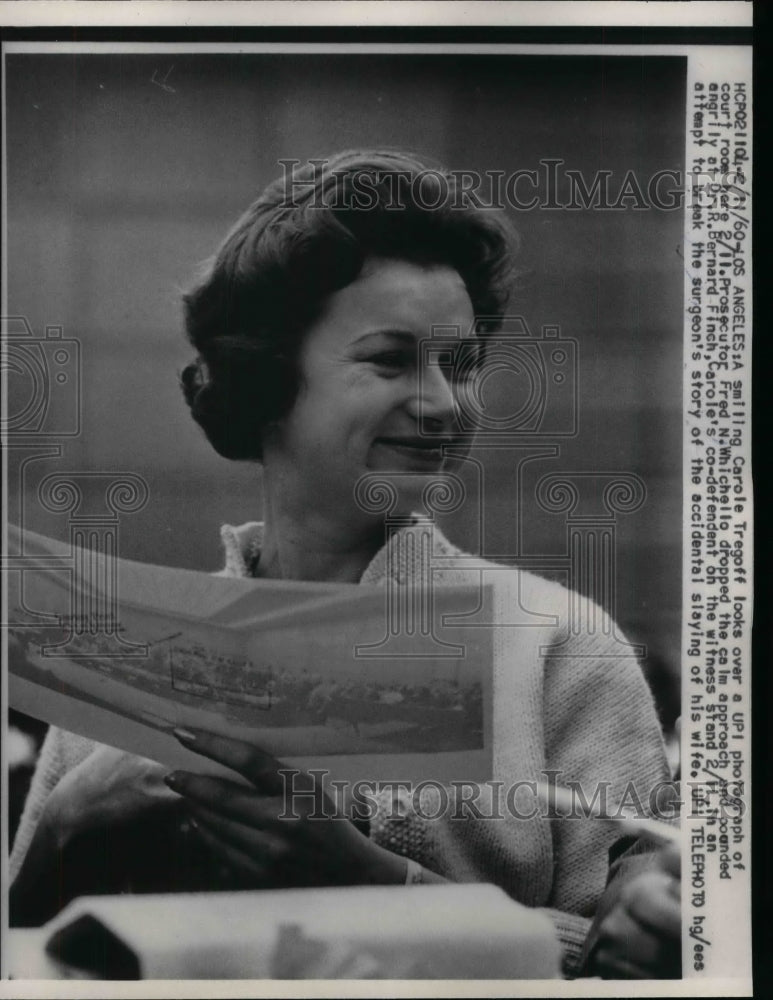 1960 Carole Tregoff at her murder trial in Calif. - Historic Images