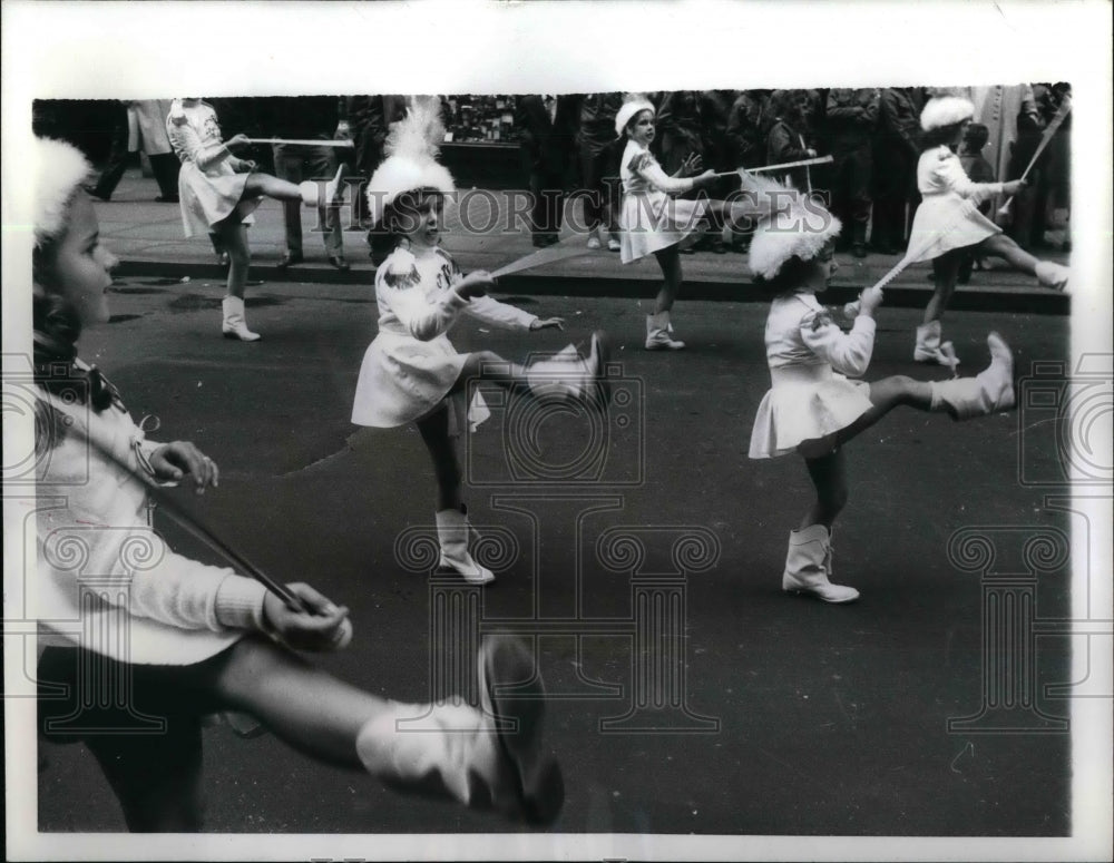 1956 Young Drum Majorettes Parade in Manhattan - Historic Images