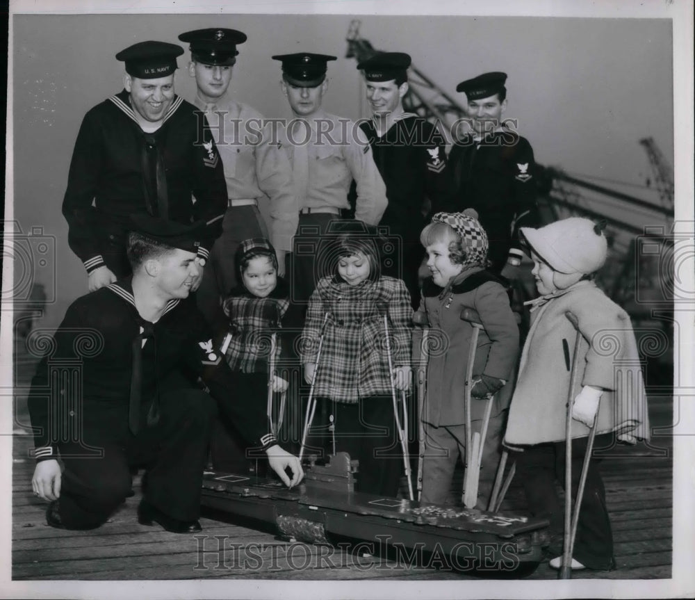 1952 Polio victims George Redmond, Phyllis Sailor, Sherril Hallberg - Historic Images