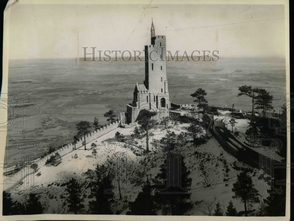 1936 Press Photo Will Rogers Shrine showing Valley below - Historic Images