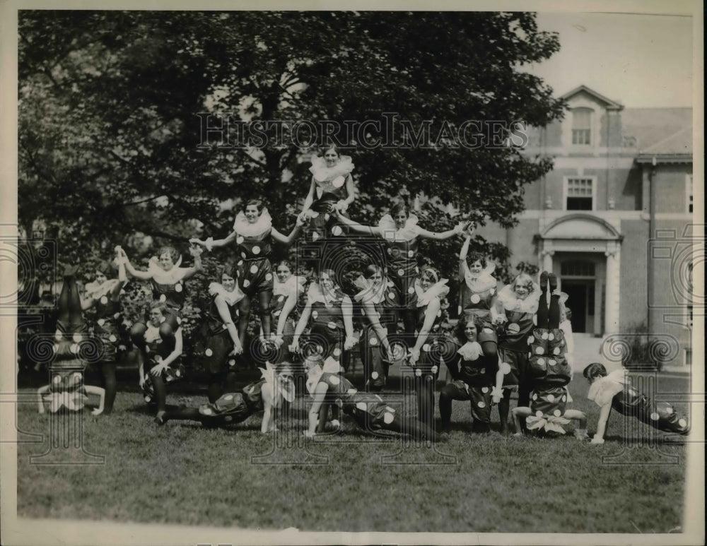 1929 Tumblers at May Day Festival at Pembroke College, Brown Univ. - Historic Images