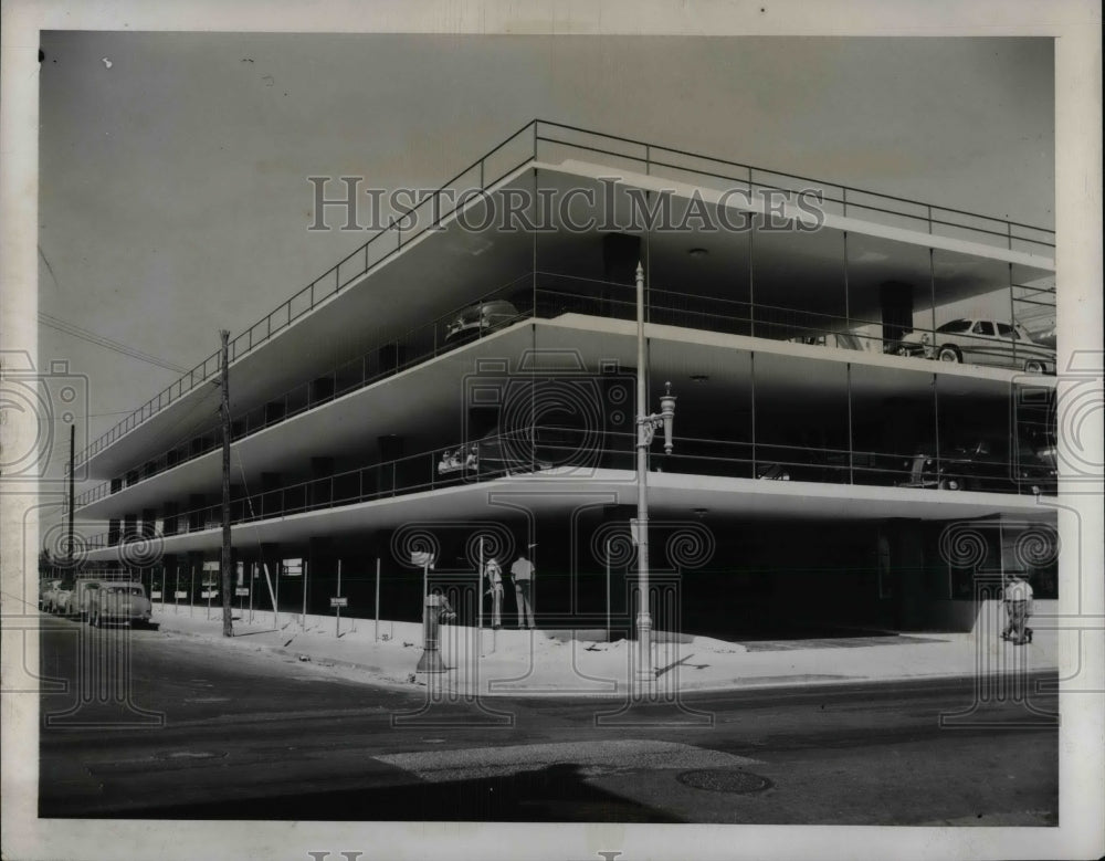 1949 Press Photo Parking Garage Wall-Less Miami Florida - Historic Images