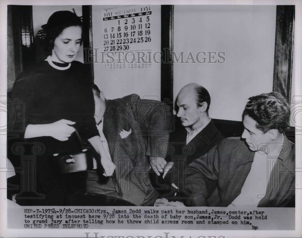 1953 Press Photo Mrs. James Dodd, Husband James Dodd, James Dodd Jr. Death - Historic Images