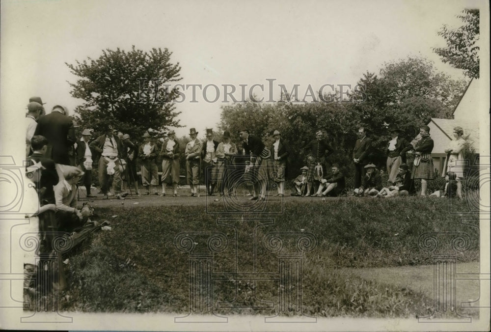 1928 Press Photo Scotch & Irish Golf Tournament At The Sound View Golf Club - Historic Images