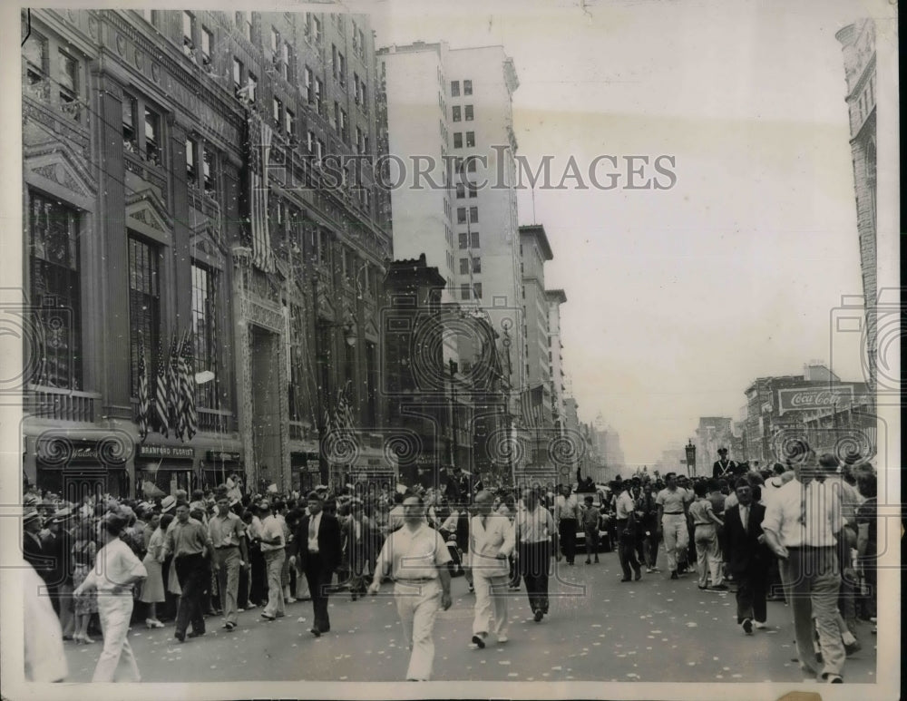 1939 Newark welcomed parade of Aviator Douglas Corrigan.  - Historic Images