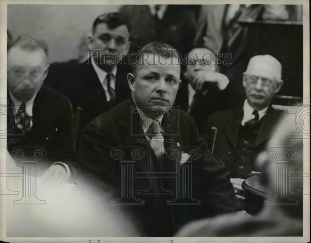 1929 Press Photo Phillip Johnson giving testimony in a hearing which caused the - Historic Images