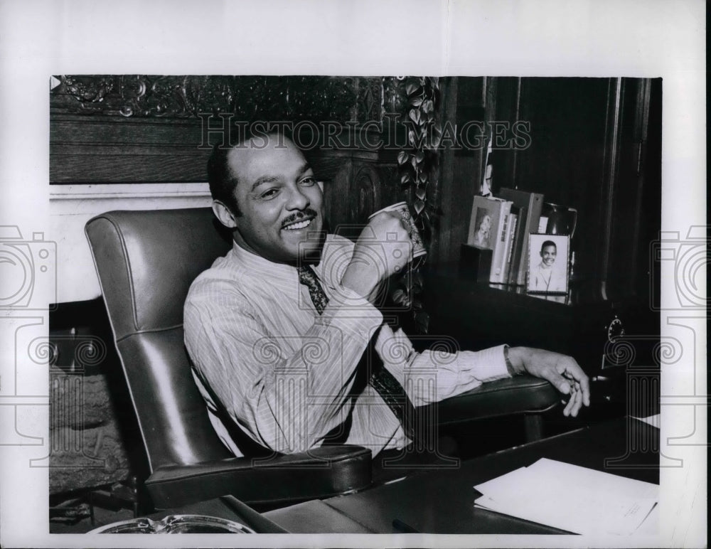 Businessman Carl Stokes In His Office  - Historic Images