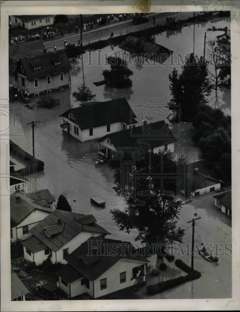 1940 Press Photo Flooding in Mantua, New Jer4sey from rains - nea28974 - Historic Images