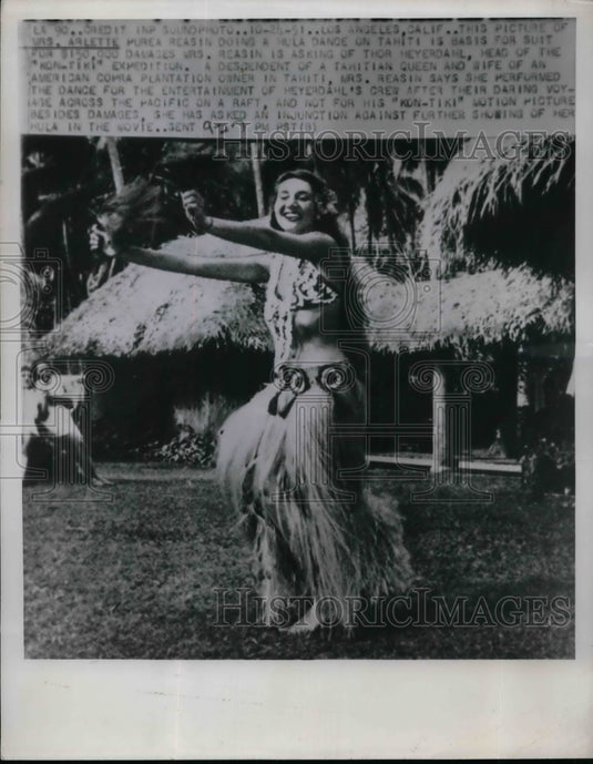 1951 Press Photo Arlette Murea Reasin Dancing - Historic Images