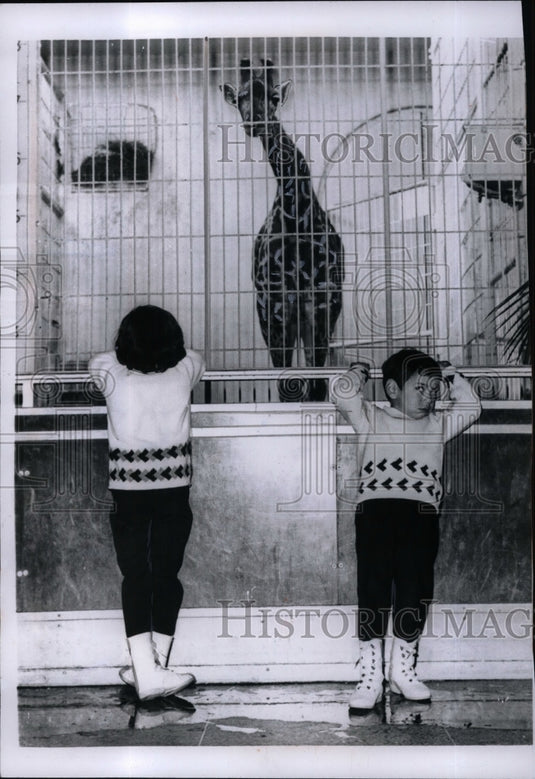 1967 Press Photo Princess Lalla Meriam & Prince Sadi Mohamed at D.C zoo - Historic Images