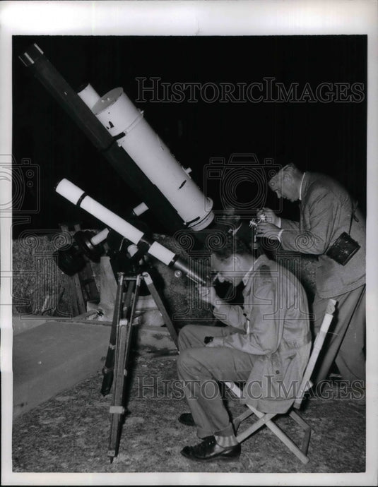 1957 Press Photo Italy's Isle of Capri, Prof. Y Ohman & Dr Eleman, Dr Erikson - Historic Images