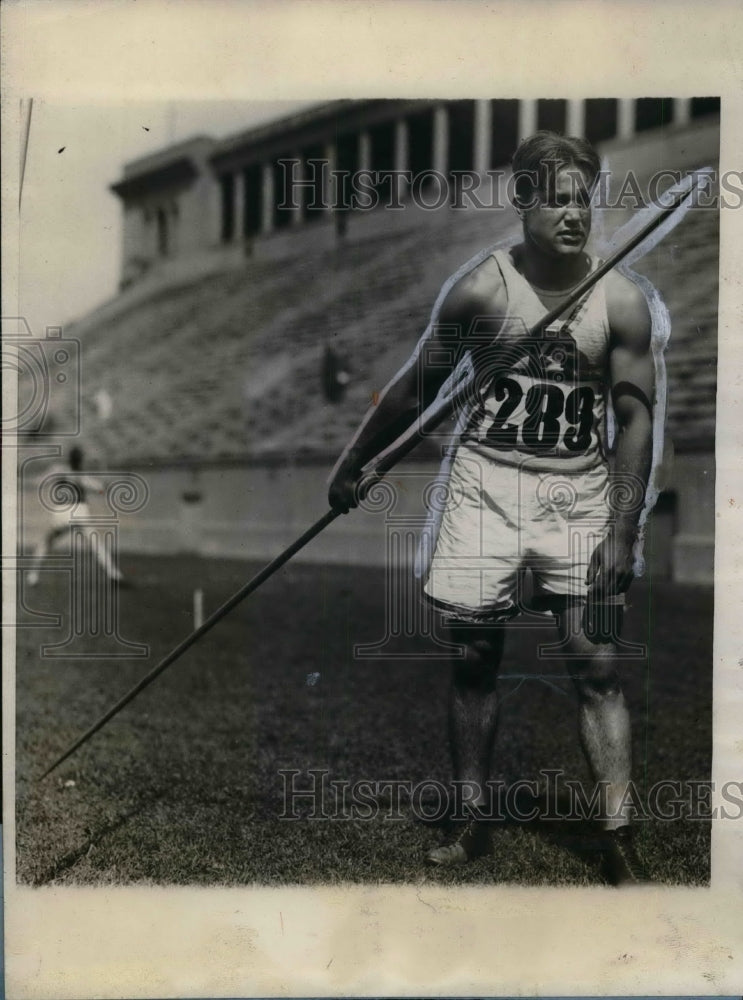 1928 Greth Hines of Georgetown University, Javelin Title - Historic Images