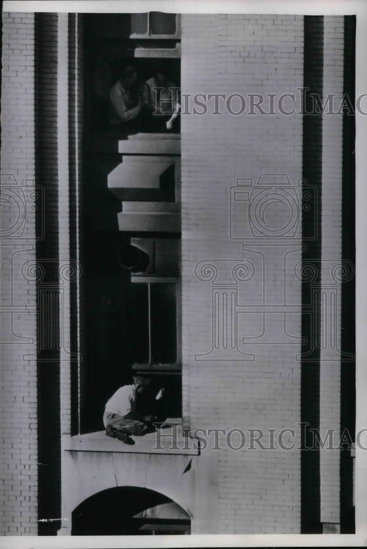 1955 Harvey Harding ,rescued from 11th flr. edge in a Manhattan Bldg - Historic Images