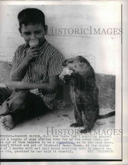 1958 Roanoke Rapids, North Carolina Ice Cream James Rhome and - Historic Images