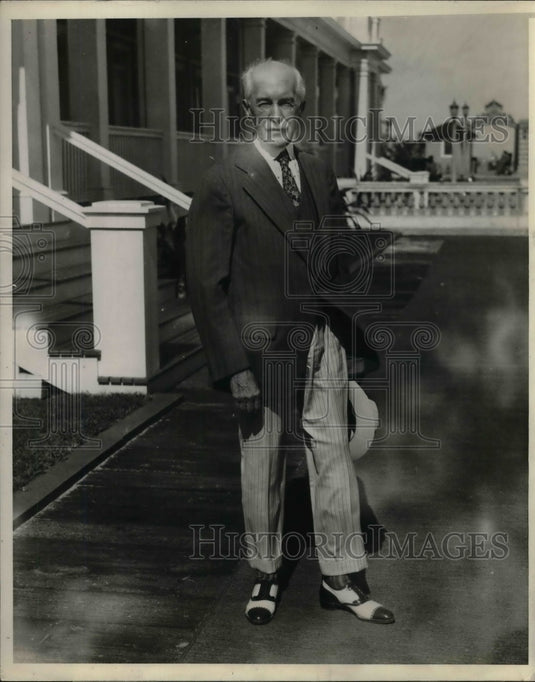 1929 Press Photo Mr. Edward T. Steotesbury of Philadelphia Breakers Casino Palm - Historic Images