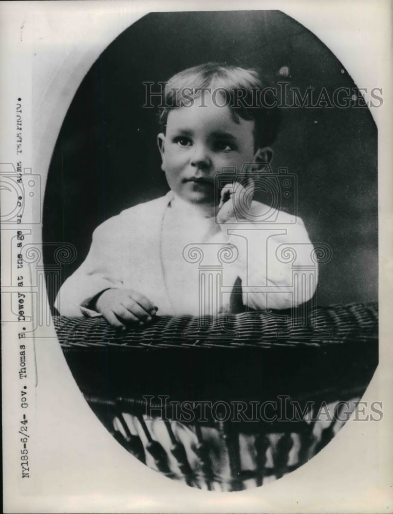 1948 Press Photo Gov. Thomas E. Dewey at age of 5 - Historic Images